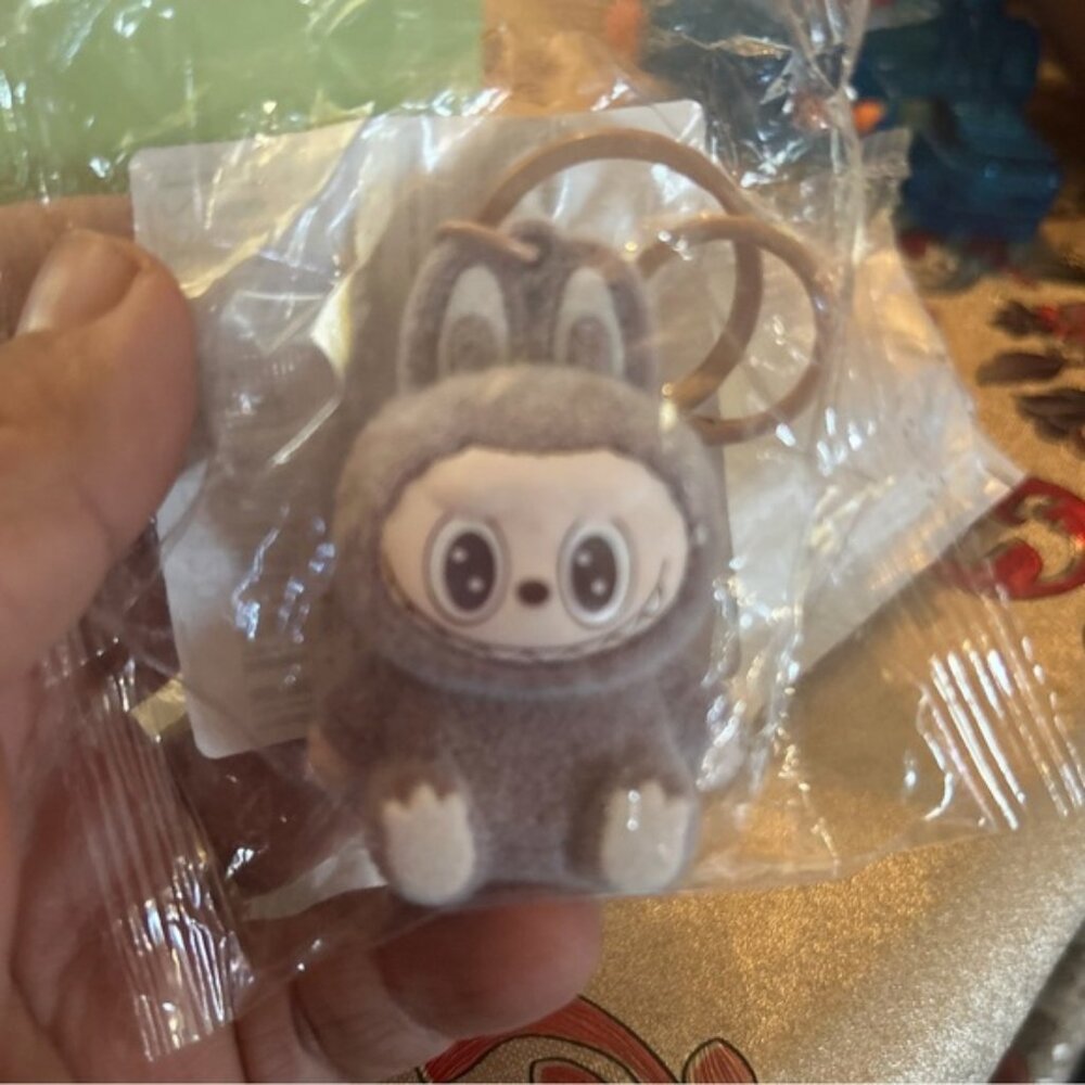New in package mini Brown bunny Labubu Baby keychain dangeler figure